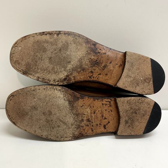 EXCELLENT Carmina x Epaulet Snuff Brown Suede String Loafers Hand Grade 7.5 - Picture 10 of 12